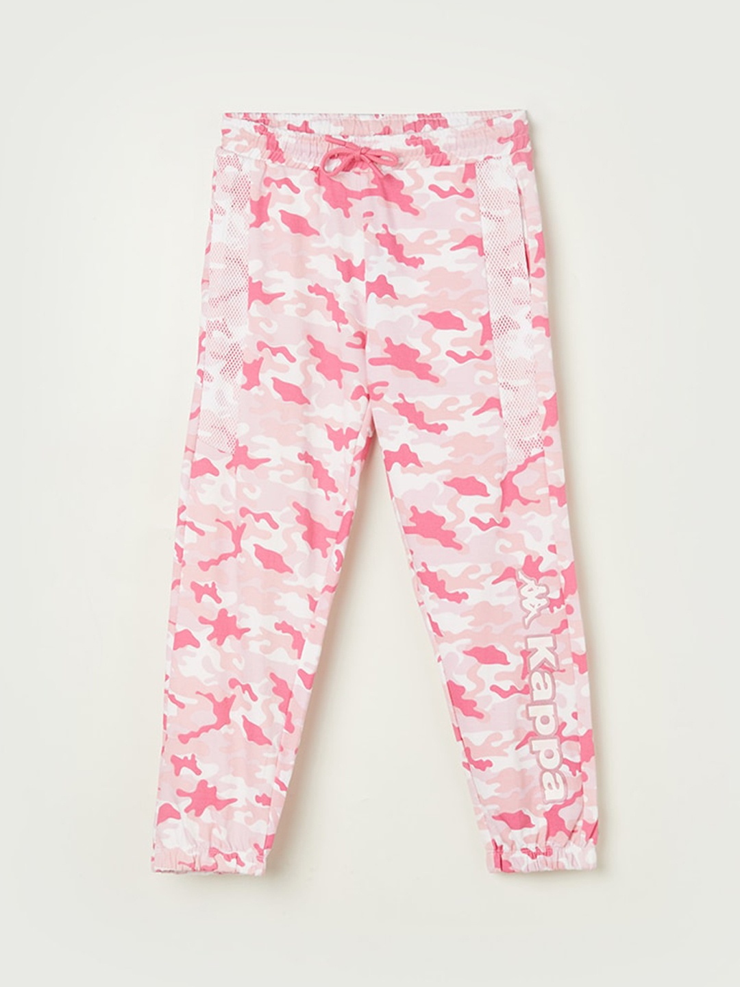 

Kappa Girls Camouflage Printed Pure Cotton Joggers, Pink