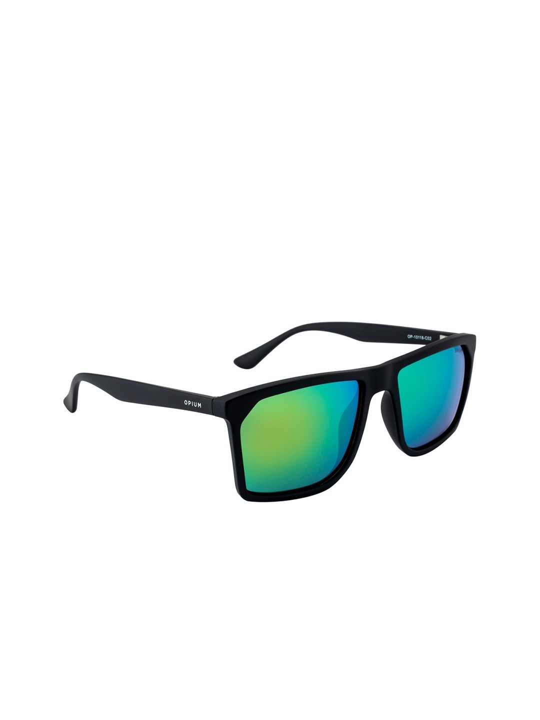 

OPIUM Men Oval Sunglasses & Polarised and UV Protected Lens- OP-10118-C02, Green