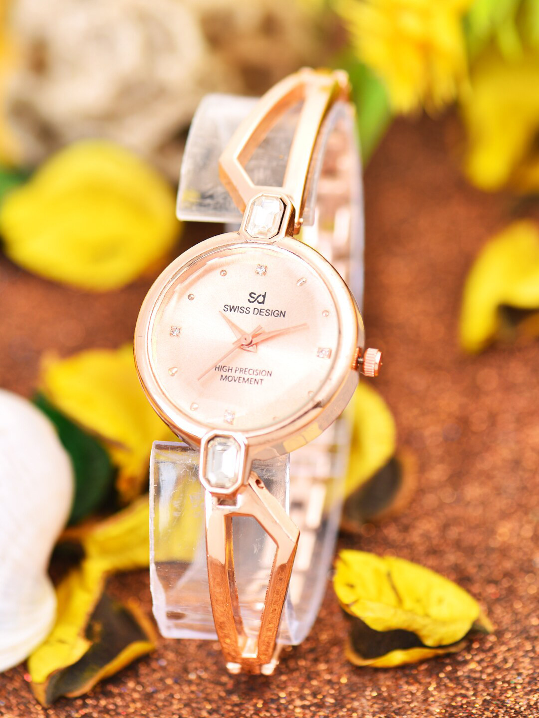 

Swiss Design Women Bracelet Style Straps Analogue Watch SDWatch23-025-RG01, Rose gold