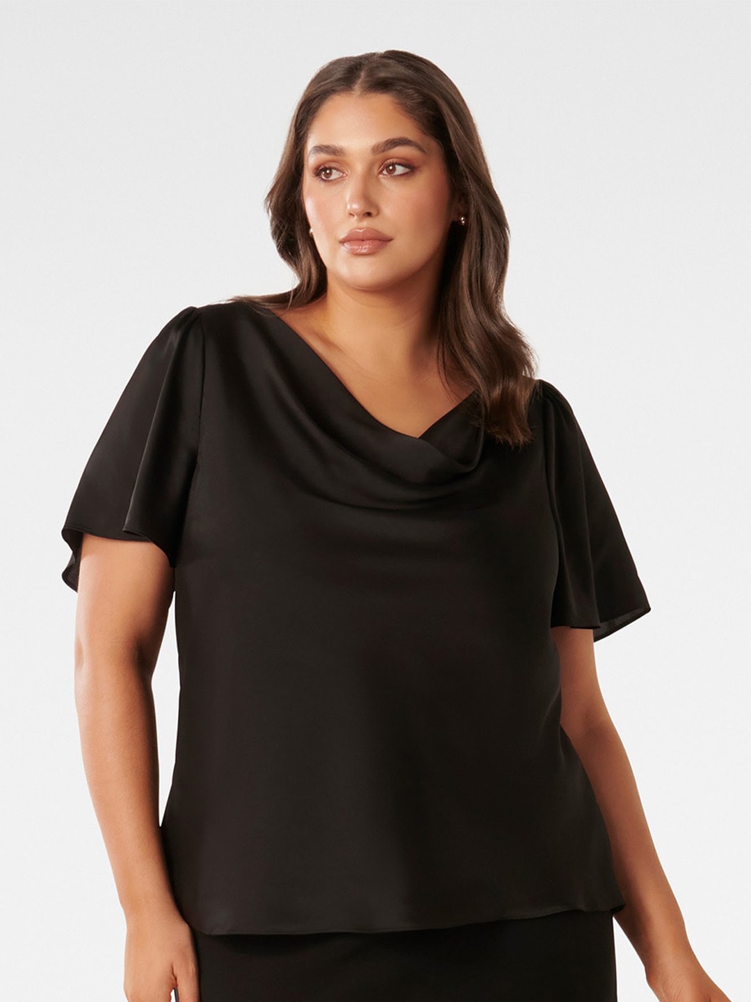

Forever New Cowl Neck Top, Black