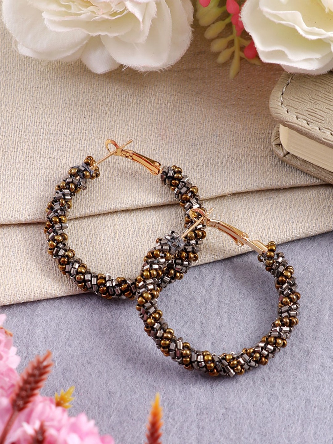 

UNIVERSITY TRENDZ Gold Plated Hoop Earrings