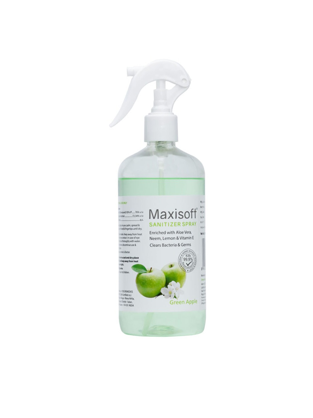 

Maxisoft Green Apple Hand Sanitizer Spray To Clear Bacteria & Germs - 500ml