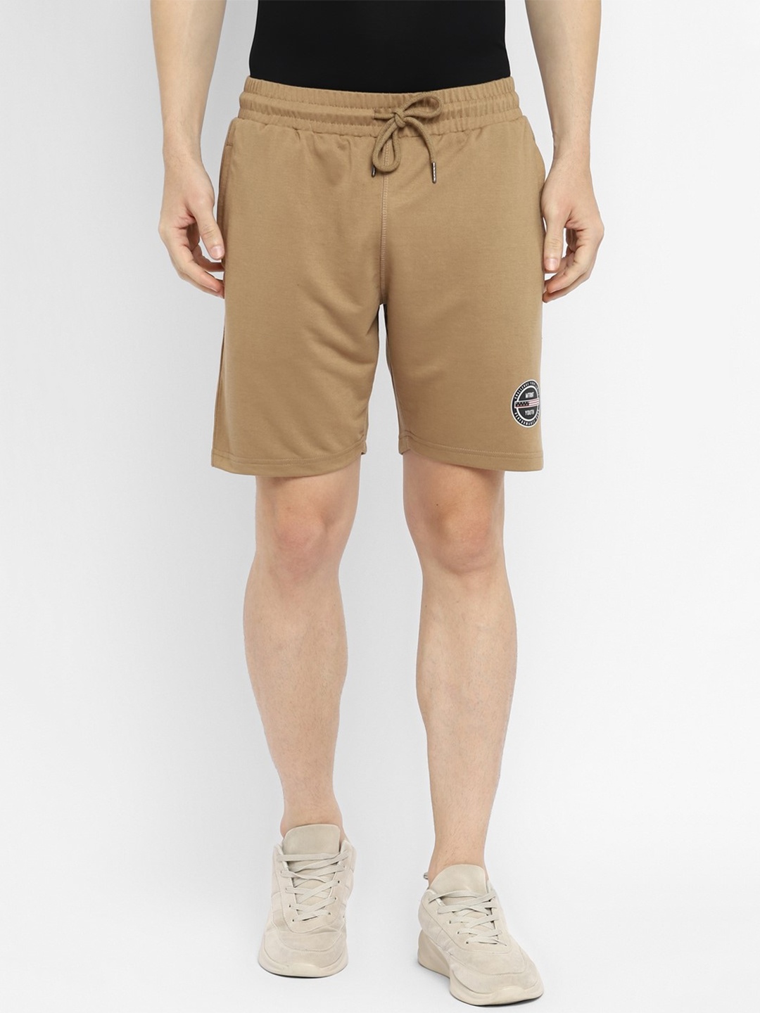 Metronaut Men Regular Fit Mid-Rise Shorts, Khaki