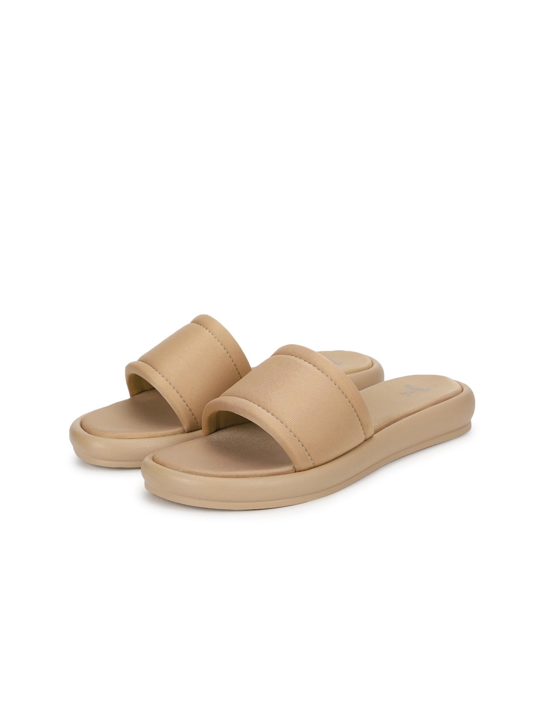 

yoho Open Toe Slip-On Flats, Beige