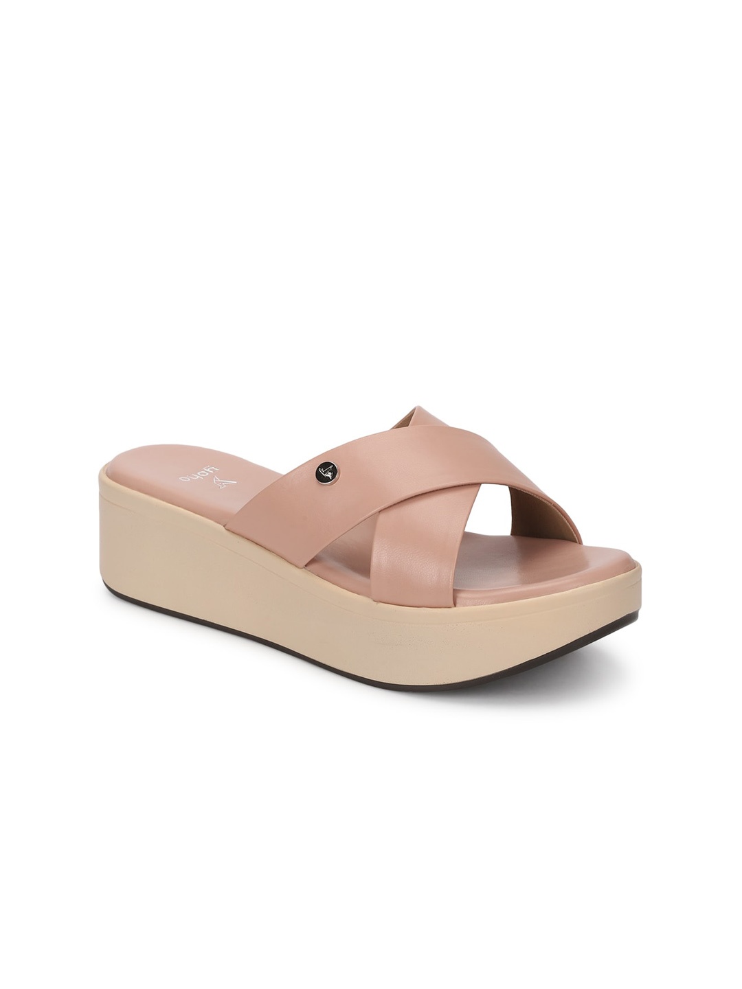 

yoho Women Criss-Cross Flatform Heels, Pink