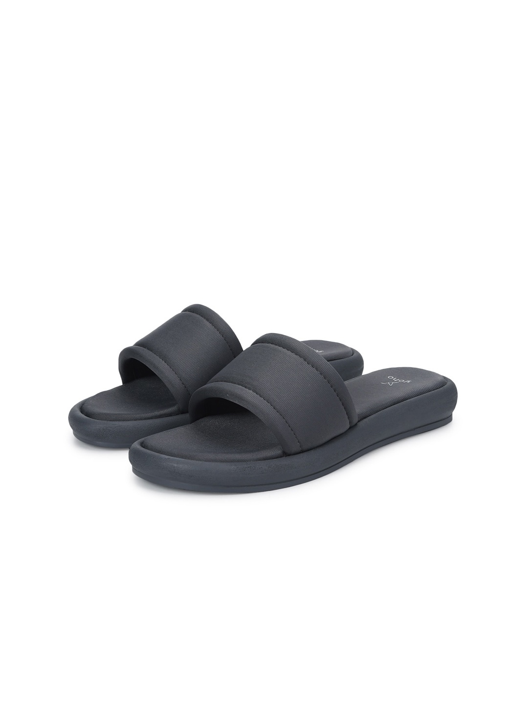 

yoho Open Toe Slip-On Flats, Grey