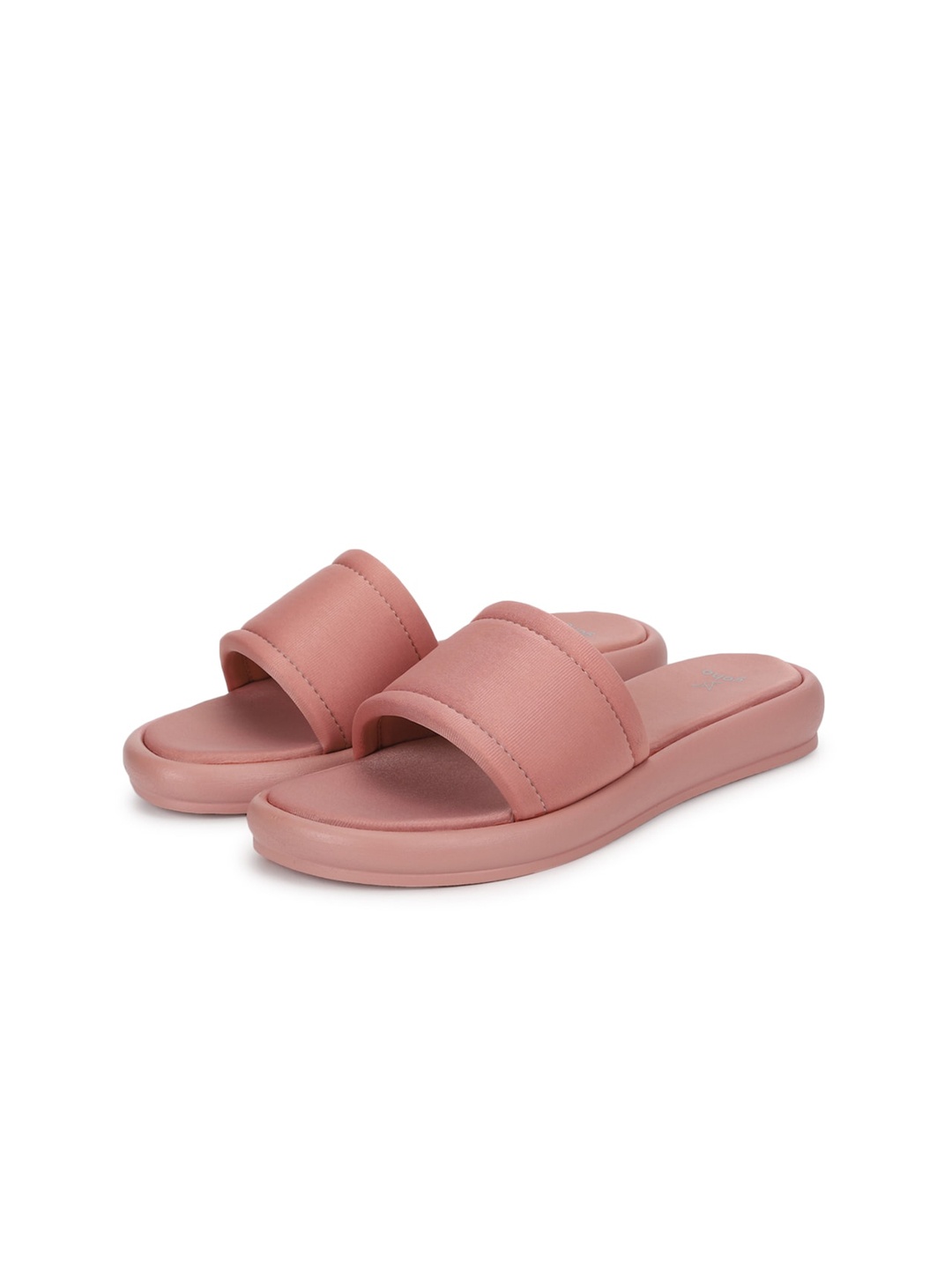 

yoho Open Toe Slip-On Flats, Peach