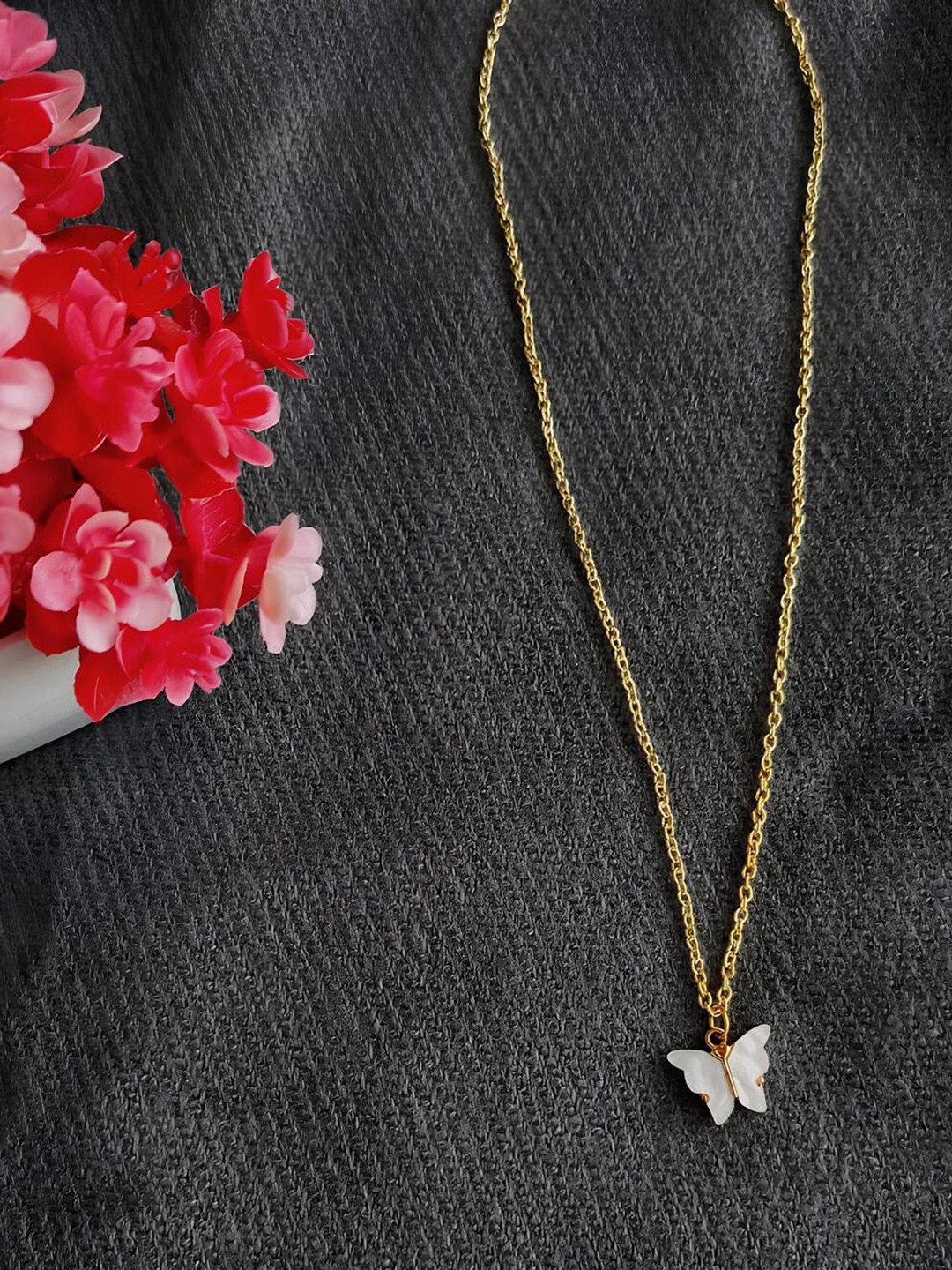 

ANNA CREATIONS Butterfly Pendant with Chain, Gold