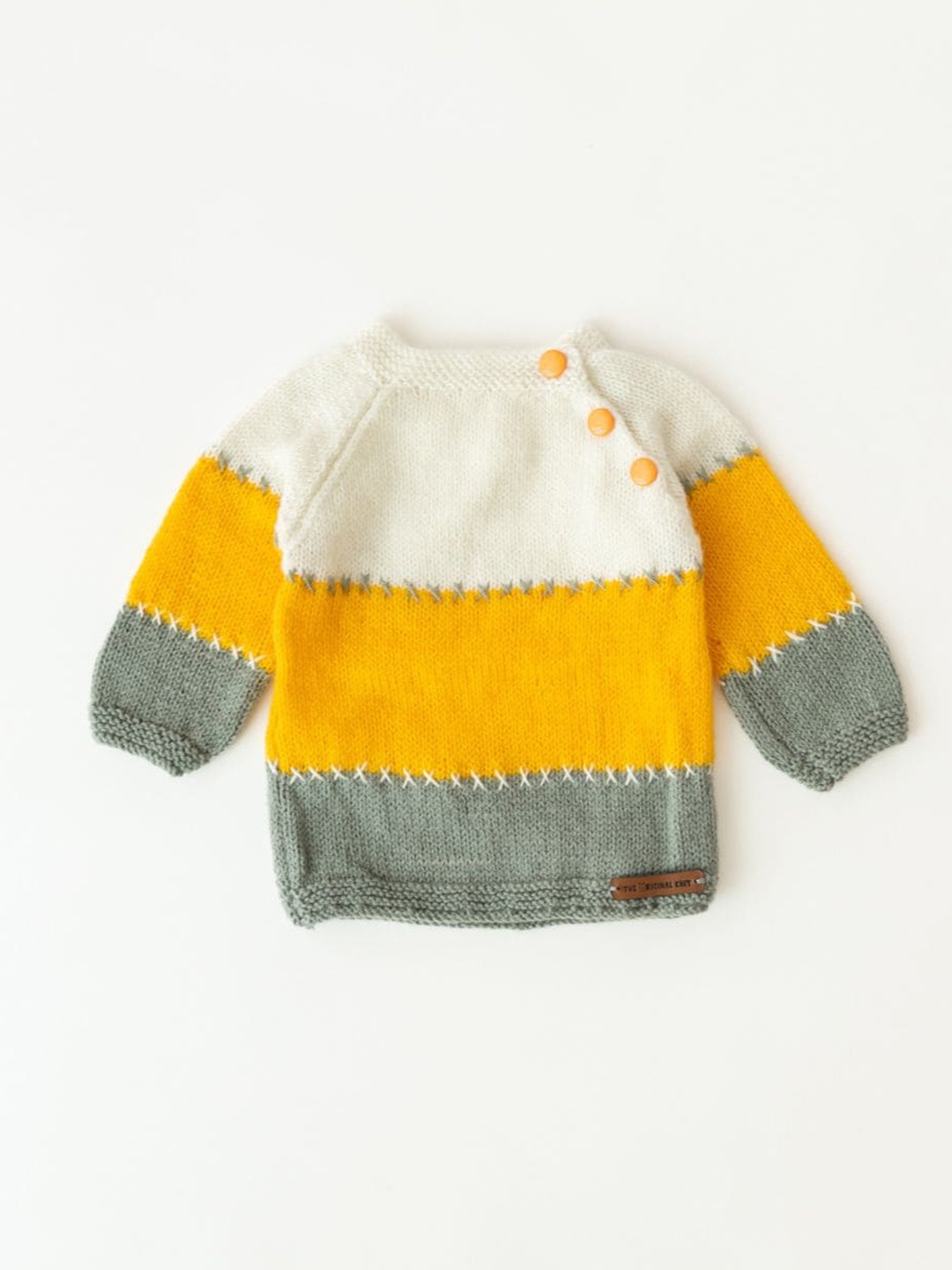 

The Original Knit Kids Colourblocked Pullover Sweater, Yellow