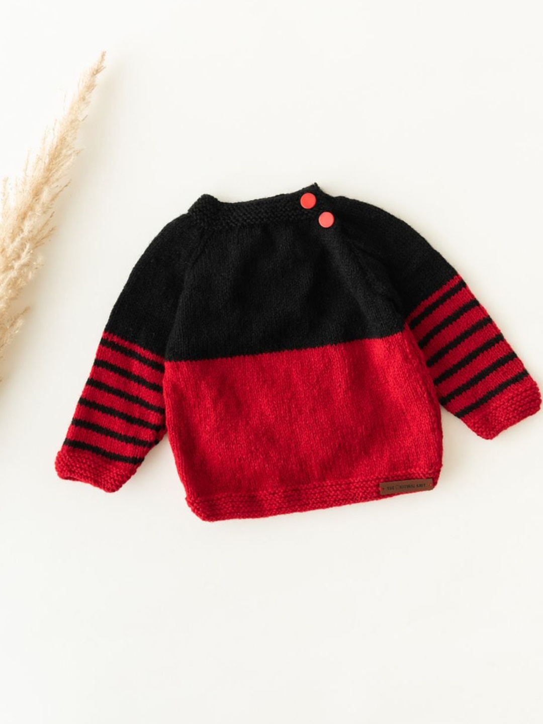 

The Original Knit Kids Colourblocked Pullover Sweater, Black