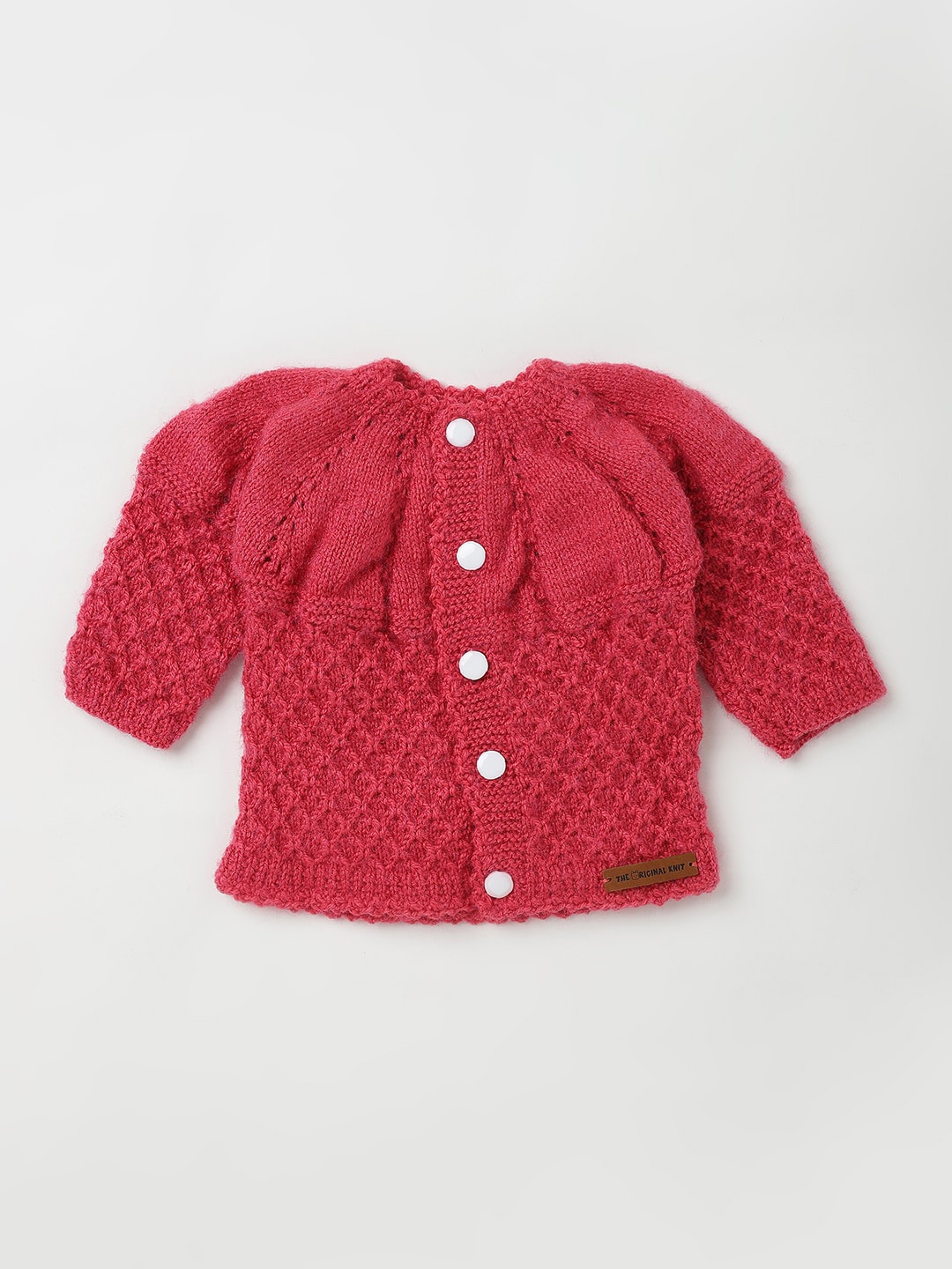 

The Original Knit Infants Cable Knit Acrylic Cardigan, Coral