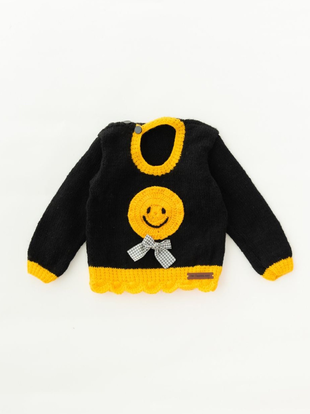 

The Original Knit Infants Self Design Acrylic Pullover Sweater, Black