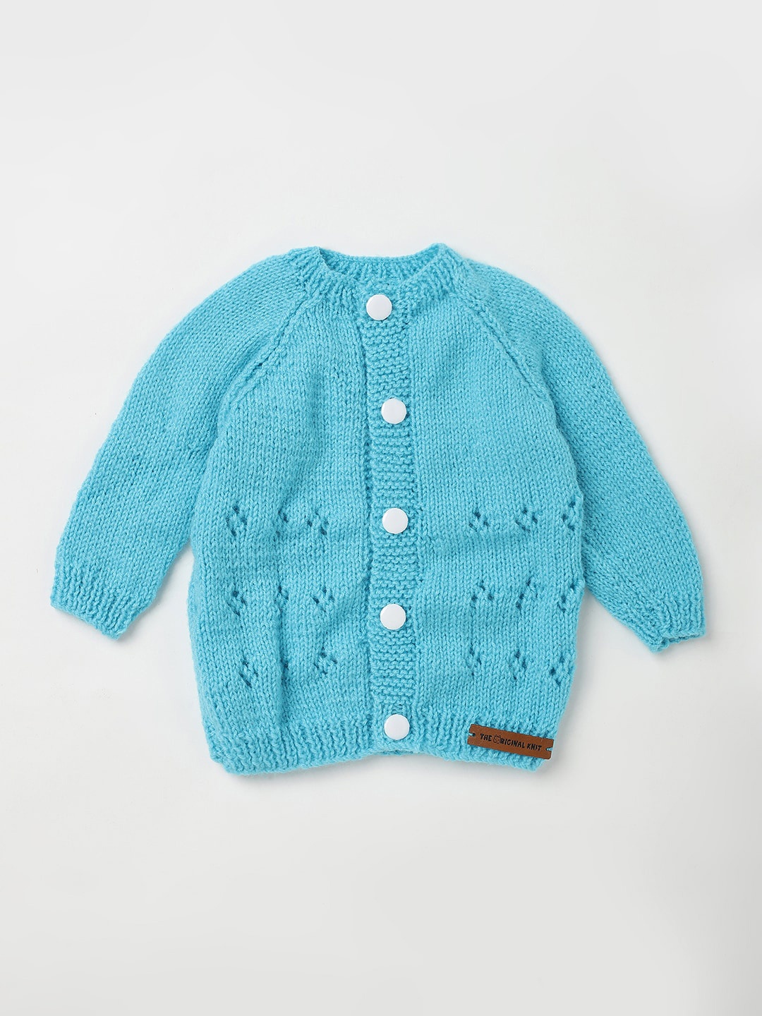 

The Original Knit Infants Self Design Open Knit Cardigan Sweater, Blue