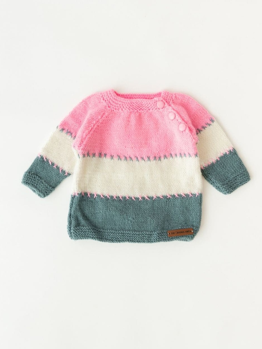 

The Original Knit Kids Colourblocked Pullover Sweater, Pink