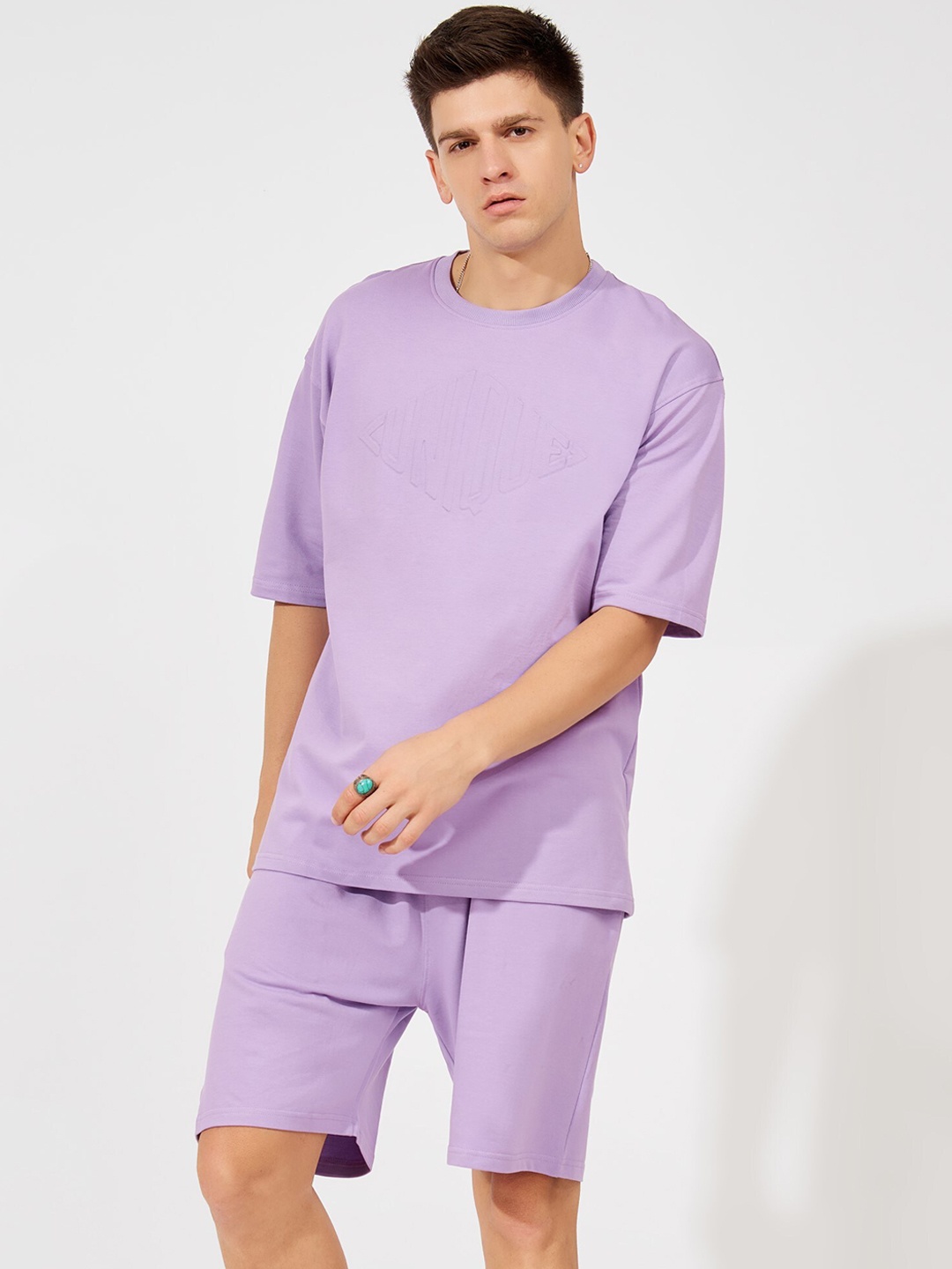 

Maniac Round Neck Pure Cotton Tracksuit, Lavender