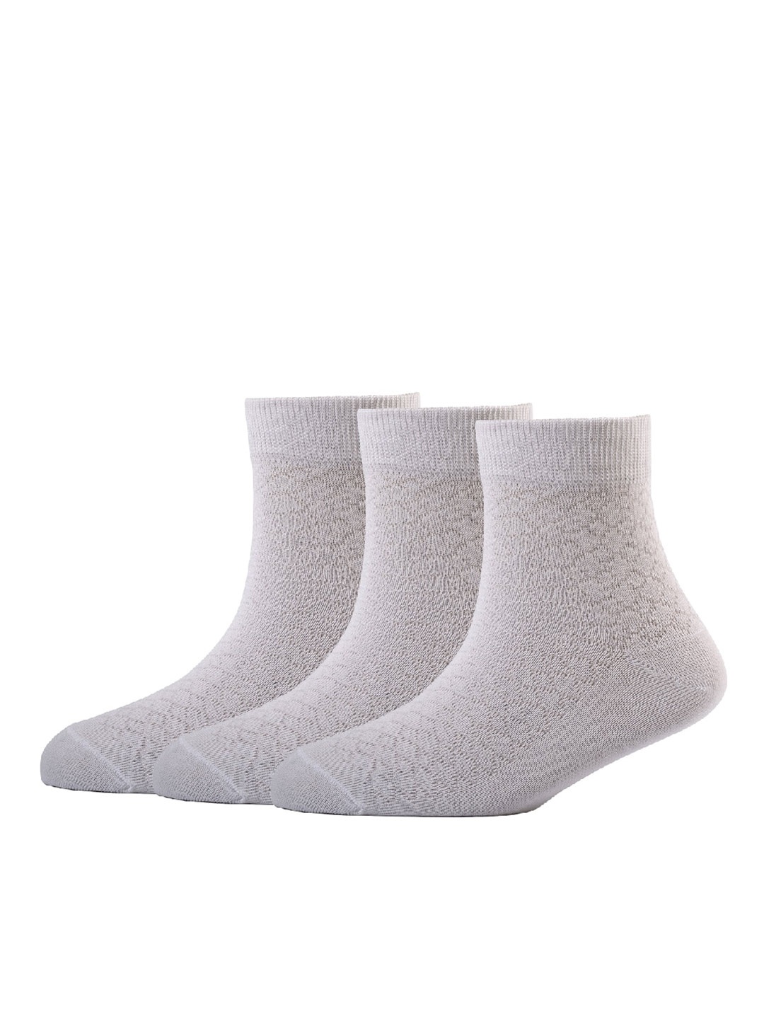 

Cotstyle Men Pack Of 3 Pure Cotton Above Ankle-Length Socks, White