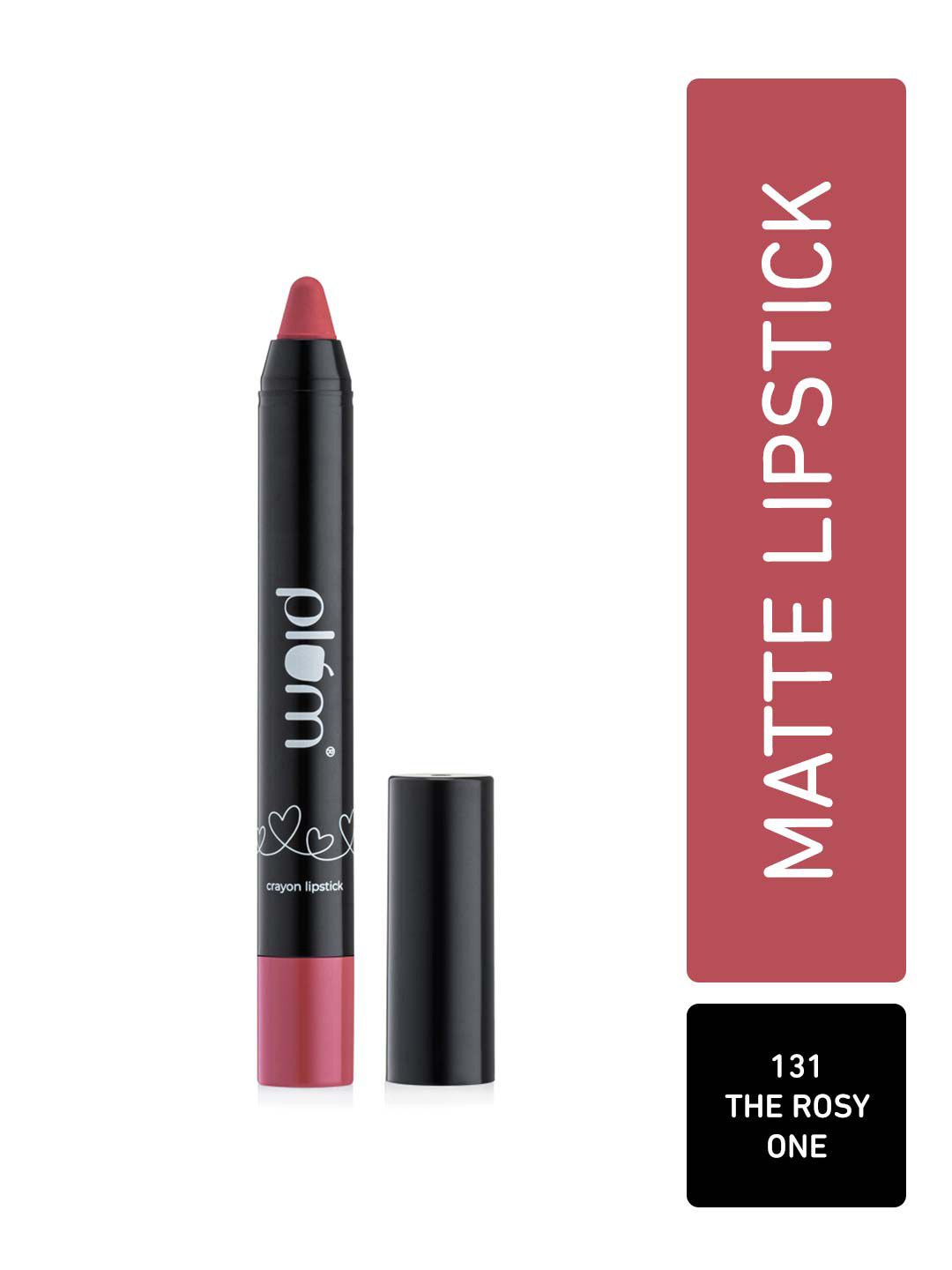 

Plum Twist & Go Airbrushed Finish Matte Crayon Lipstick - 1.8g - The Rosy One 131, Pink