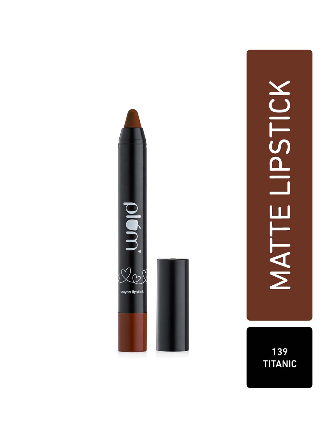

Plum Twist & Go Airbrushed Finish Matte Crayon Lipstick - Titanic 139, Brown
