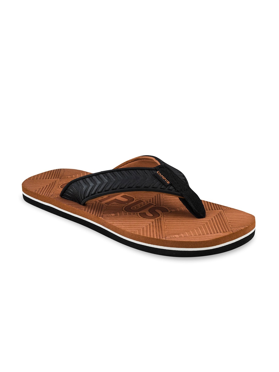 

Campus Men Textured Thong Flip-Flops, Brown