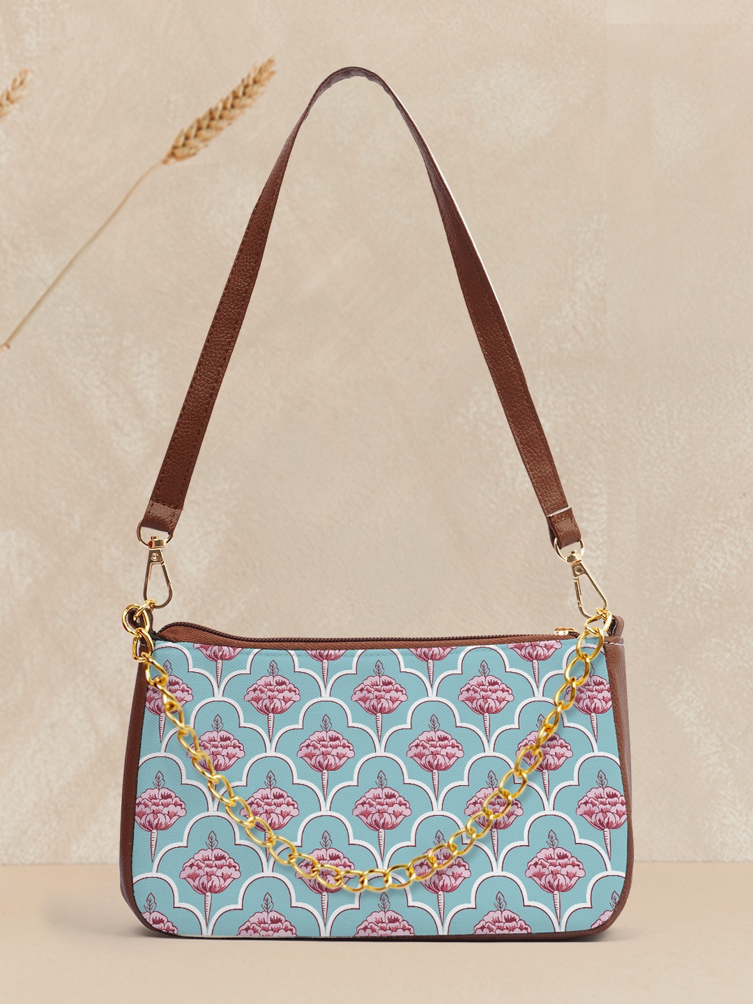 

Crazy Corner Ethnic Motifs Printed Structured Sling Bag, Blue