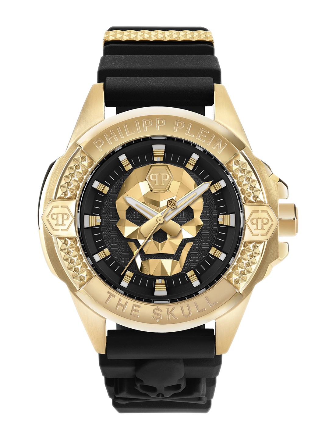

PHILIPP PLEIN Men Textured & Black Straps Analogue Watch PWAAA0221