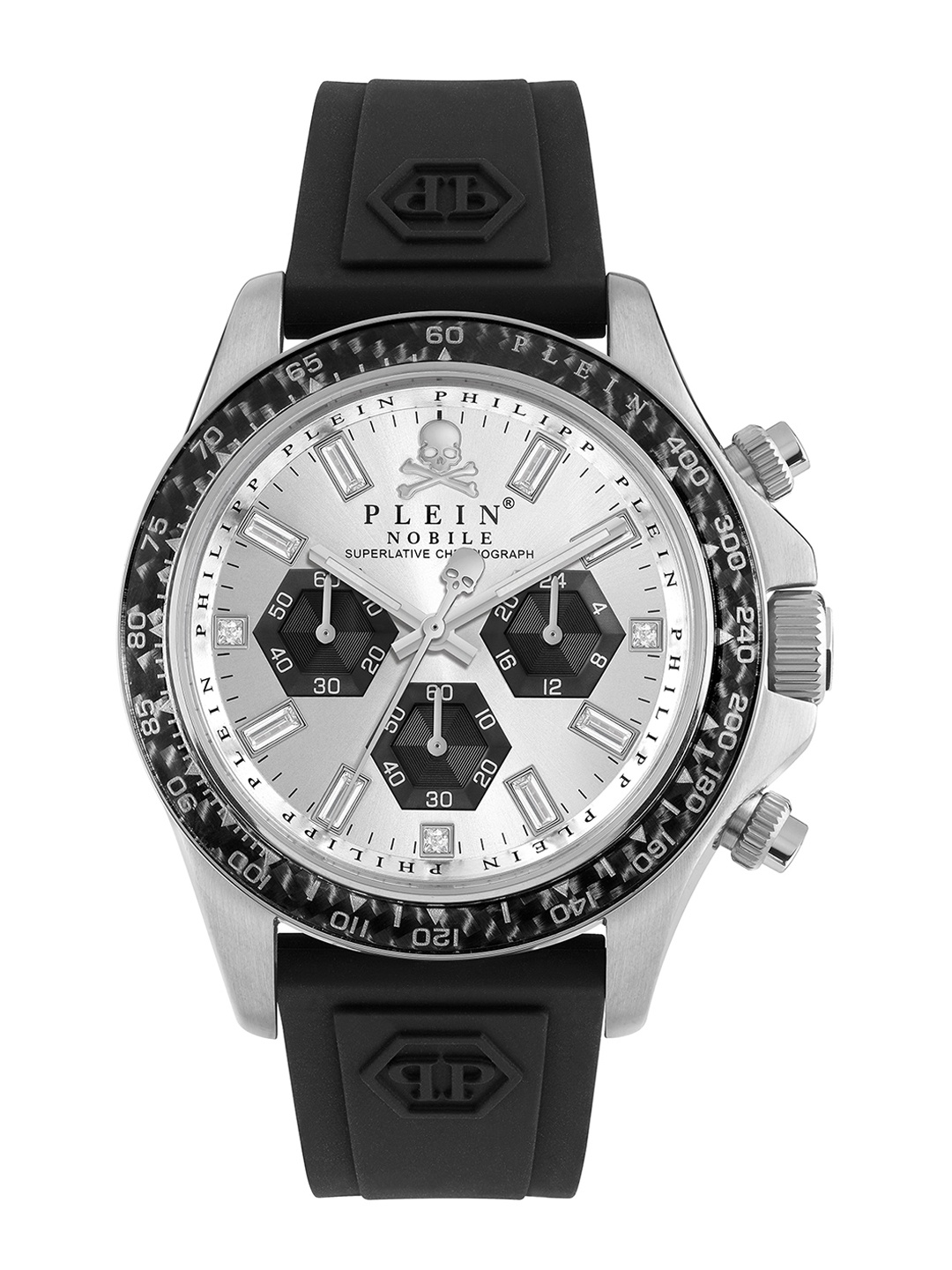 

PHILIPP PLEIN Men Round Dial Water Resistance Analogue Watch PWVAA0523, Silver