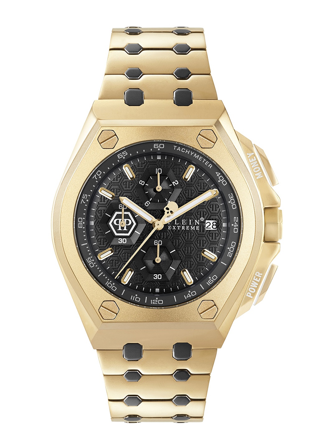 

PHILIPP PLEIN Men Bracelet Style Straps Analogue Watch PWGAA0621, Gold