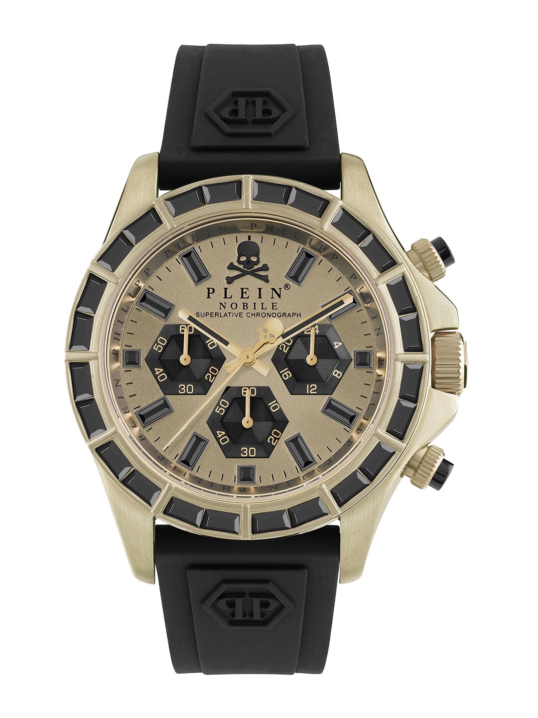 

PHILIPP PLEIN Men Round Dial Water Resistance Analogue Watch PWVAA0223, Beige