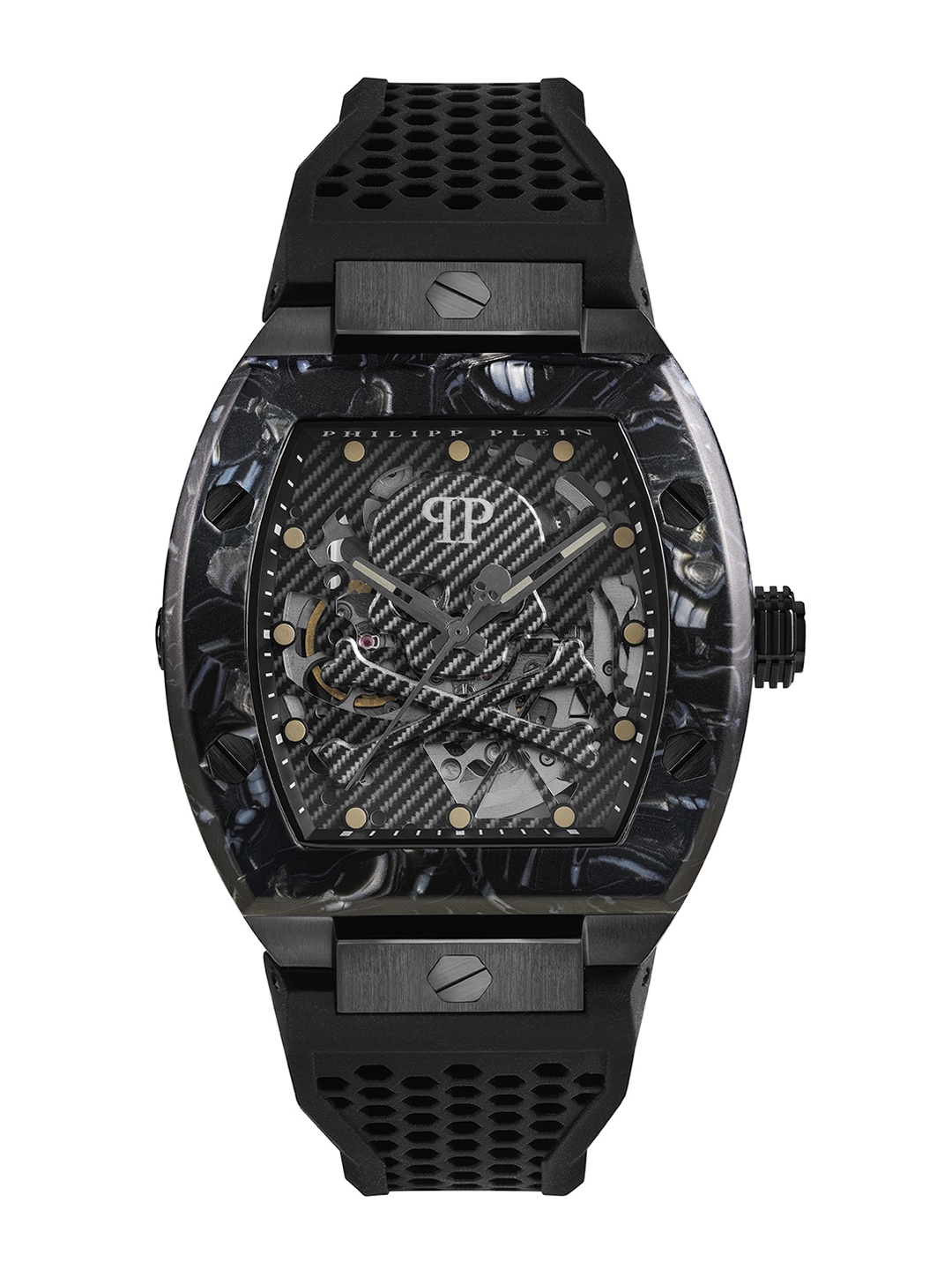 

PHILIPP PLEIN Men Printed Dial Water Resistant Analogue Automatic Watch PWBAA0221, Black