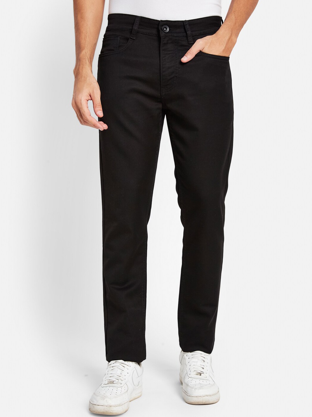 

Octave Men Mid Rise Clean Look Stretchable Jeans, Black