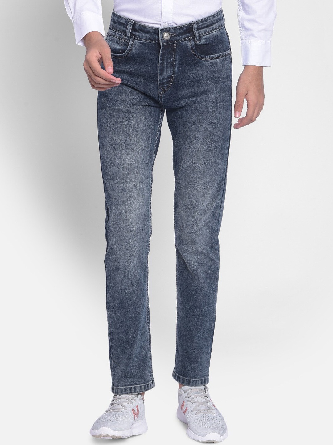 

Crimsoune Club Boys Slim Fit Clean Look Cotton Jeans, Blue