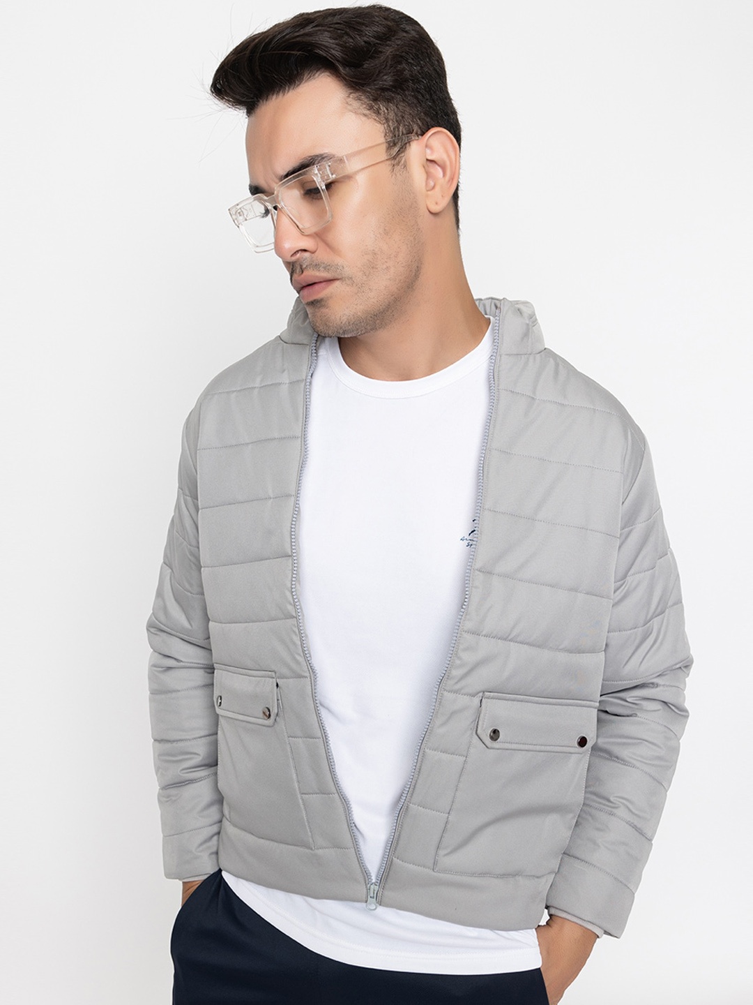 

ARMISTO Quilted Puffer Stand Collar Insulator Padded Jacket, Grey