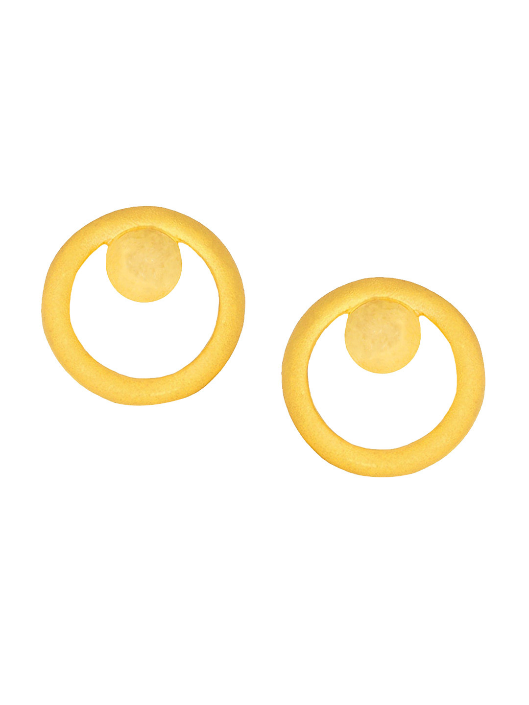 

BHIMA Round With Ball 22KT Gold Stud Earrings-1.22gm