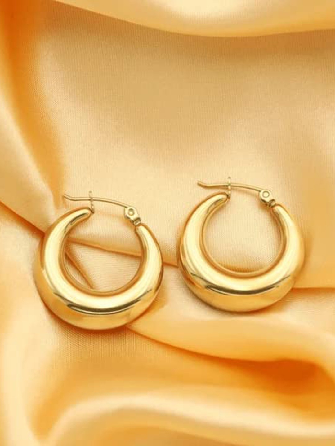 

VIEN Circular Stainless Steel Hoops, Gold