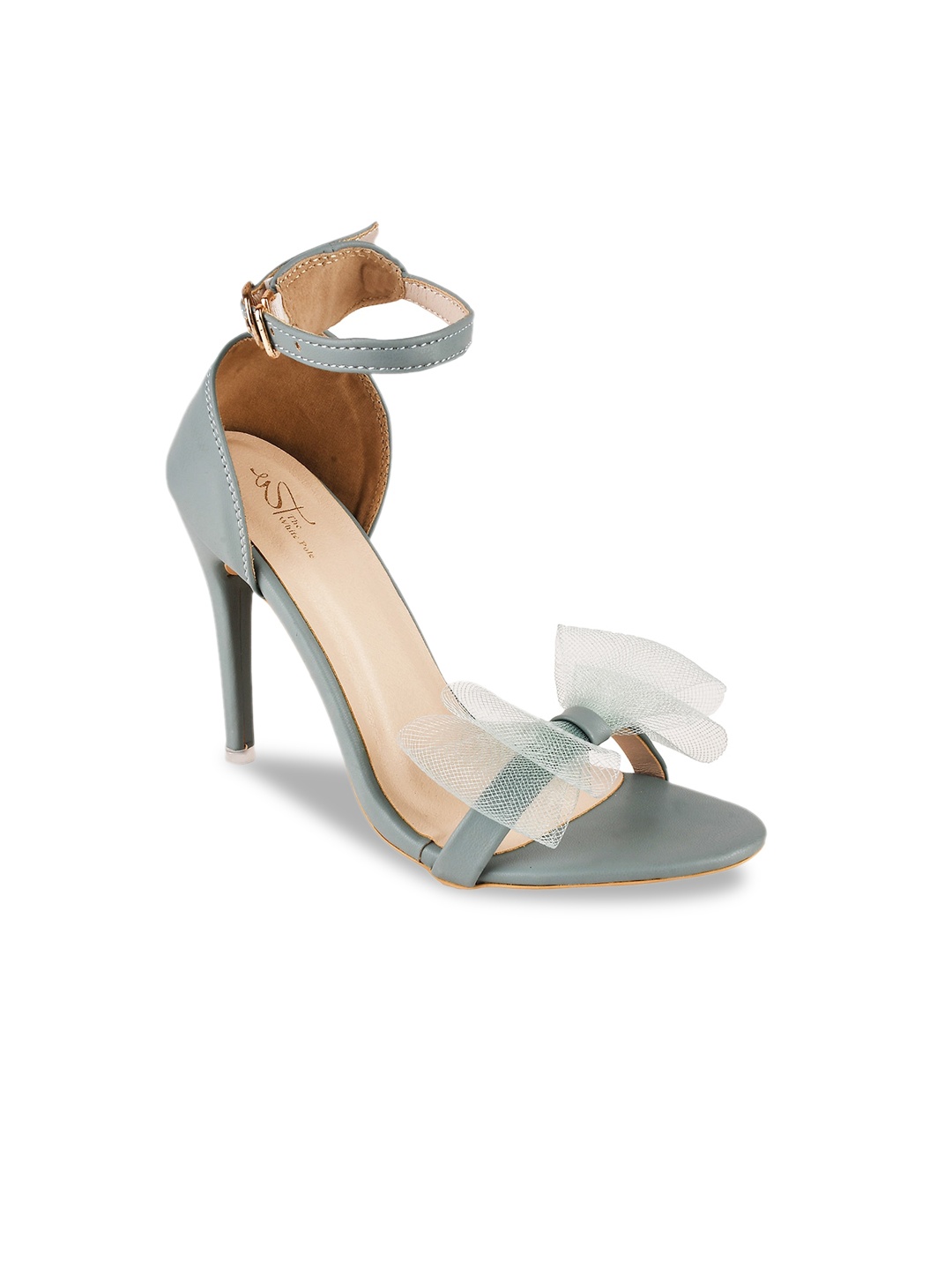 

THE WHITE POLE Open Toe Stilettos Heels, Blue