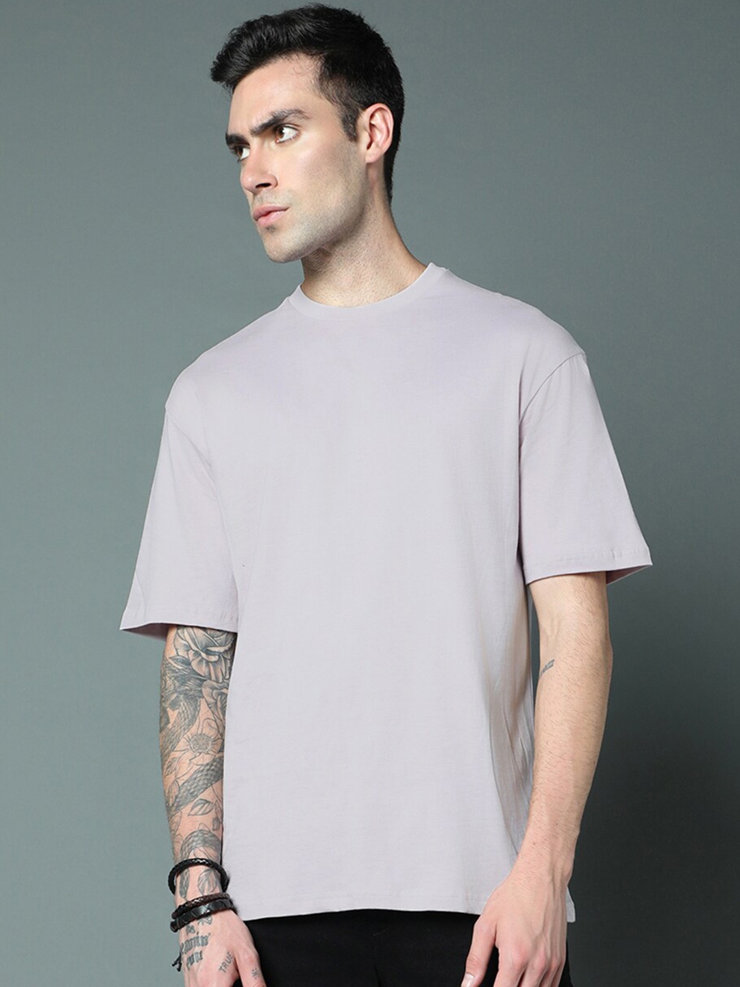 

High Star Pure Cotton Relaxed fit T-shirt, Purple