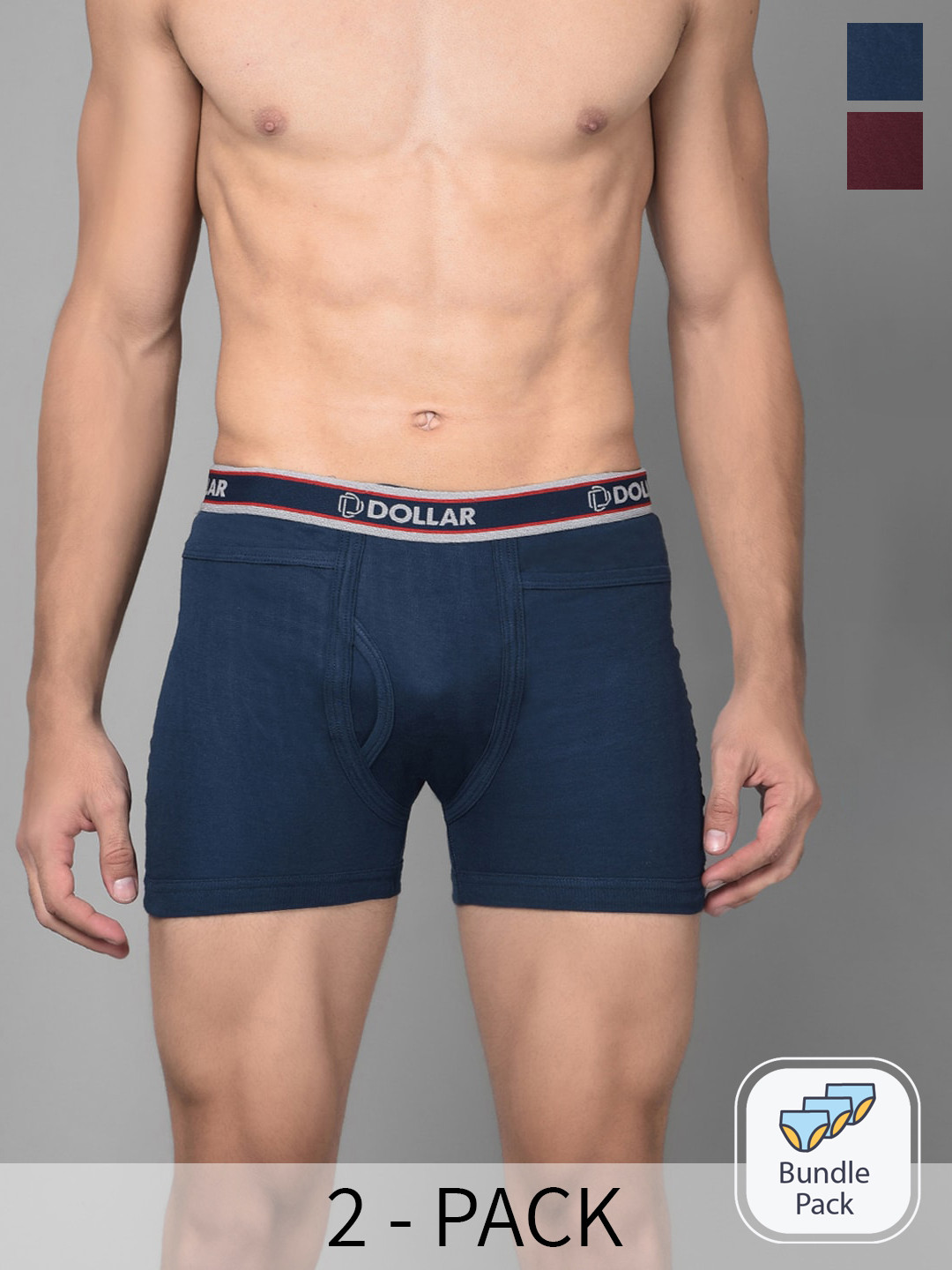 

Dollar Bigboss Men Pack of 2 Combed Cotton Intrerlock Pocket Trunk MBTR-05-ICSPCD-PO2-CO4, Assorted
