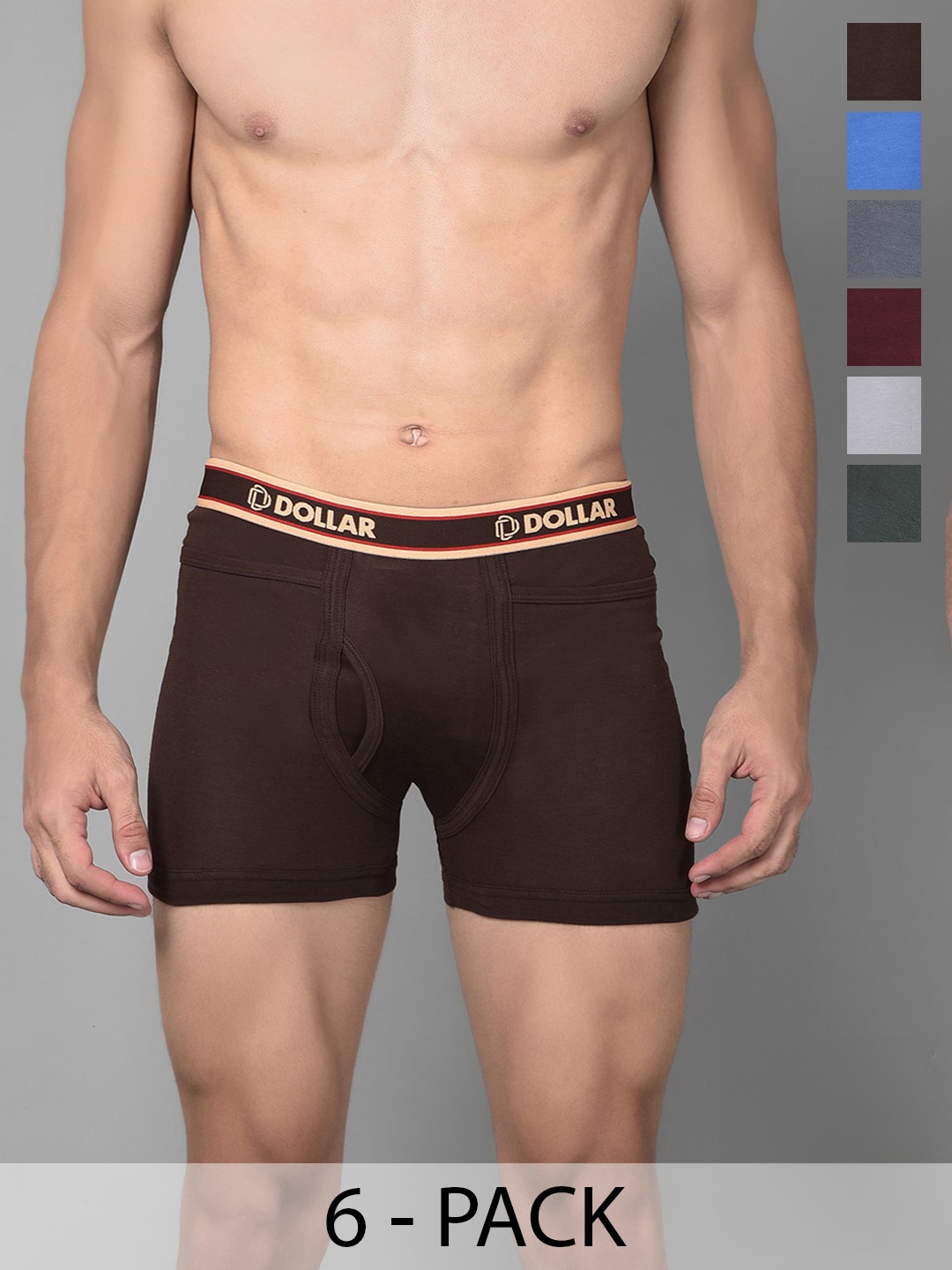 

Dollar Bigboss Men Printed Pack of 6 Cotton Shuffle Intellisoft Trunks, Assorted