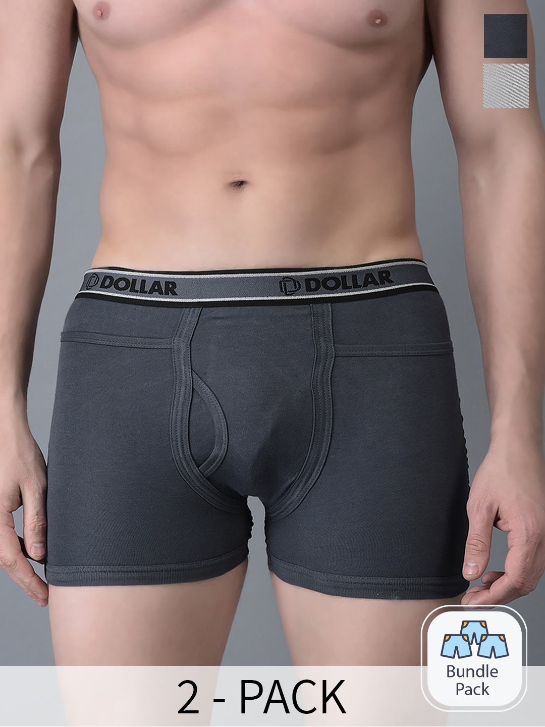 

Dollar Bigboss Pack of 2 Combed Cotton Intrerlock Pocket Trunks, Assorted