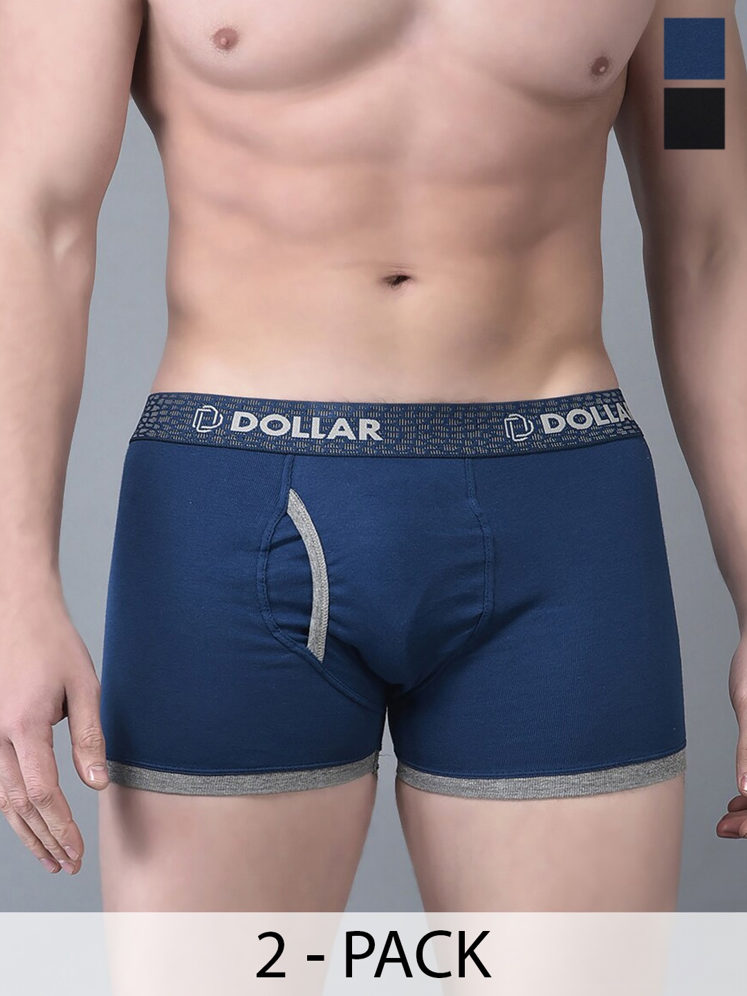 

Dollar Bigboss Pack Of 2 Assorted Cotton Trunks MBTR-311-CNRIB-PO2-CO1