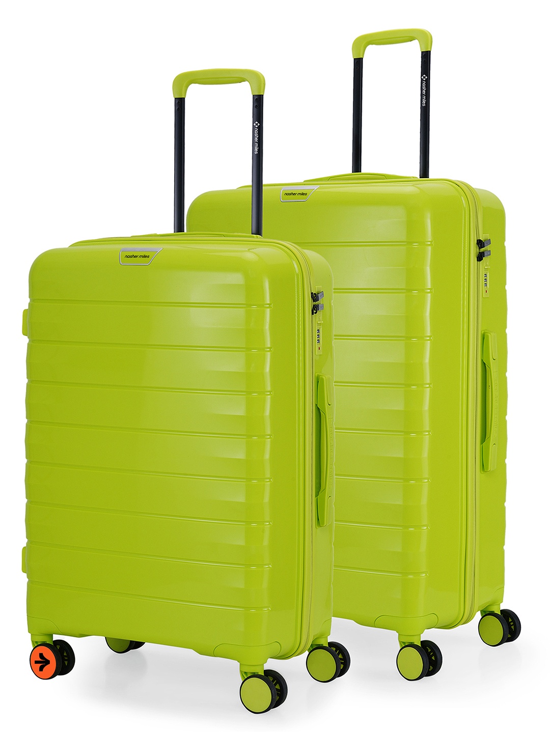 

Nasher Miles Vienna Polypropylene Set of 2 M/L Green Trolley Bags (65-75 cm)