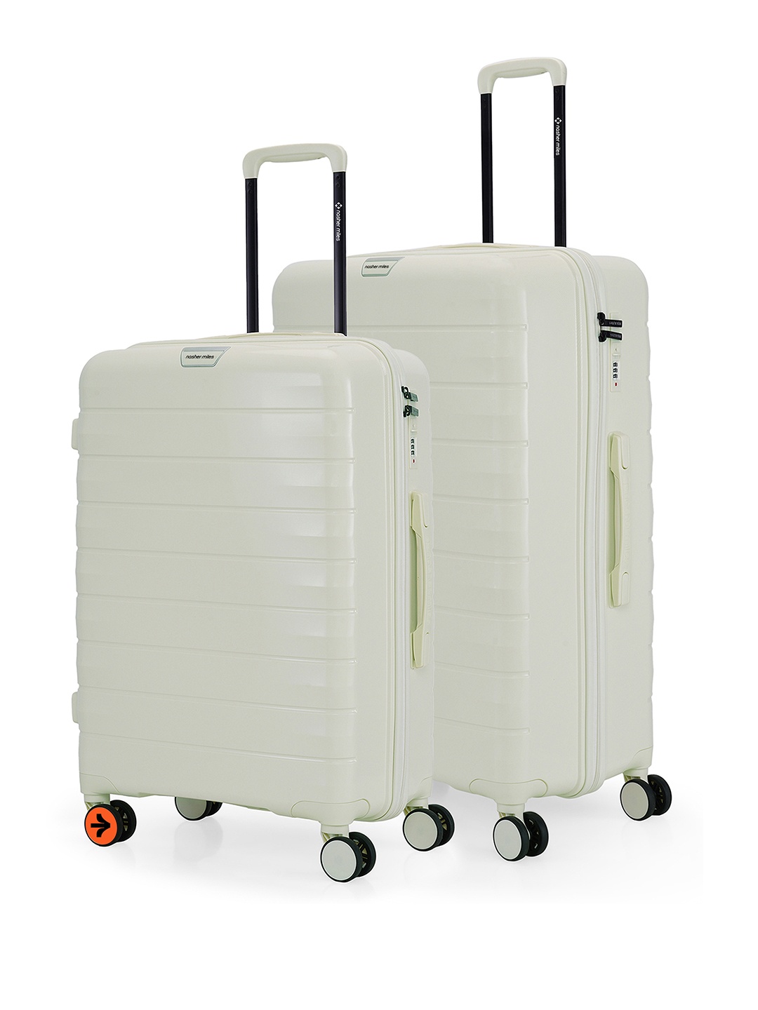 

Nasher Miles Vienna Polypropylene Set of 2 M/L Cream Trolley Bags (65-75 cm)