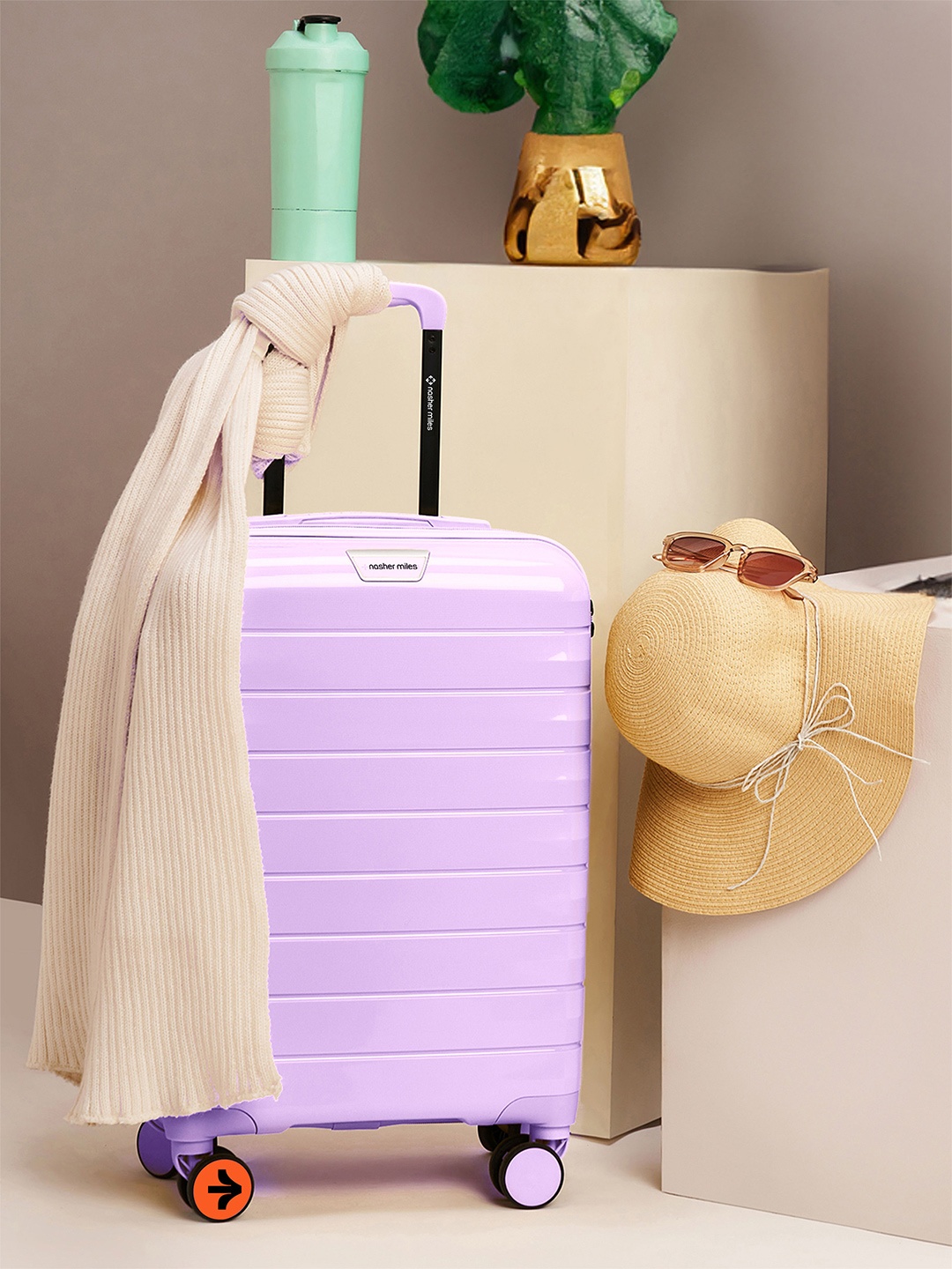 

Nasher Miles Vienna Polypropylene Cabin Purple Trolley Bag - 20 Inch (55 cm)