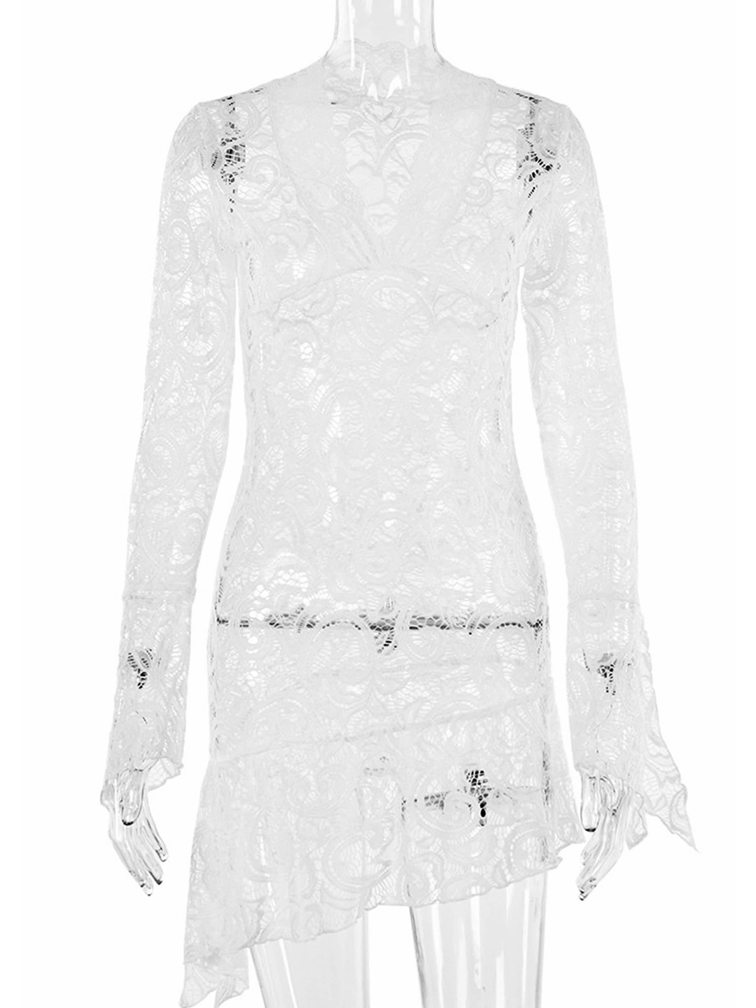 

LULU & SKY White Peplum Dress