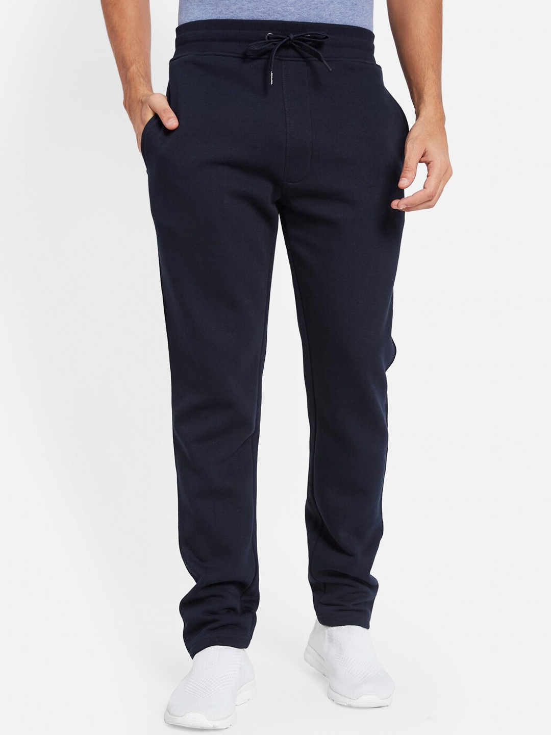 

Octave Men Fleece Cotton Track Pants, Navy blue