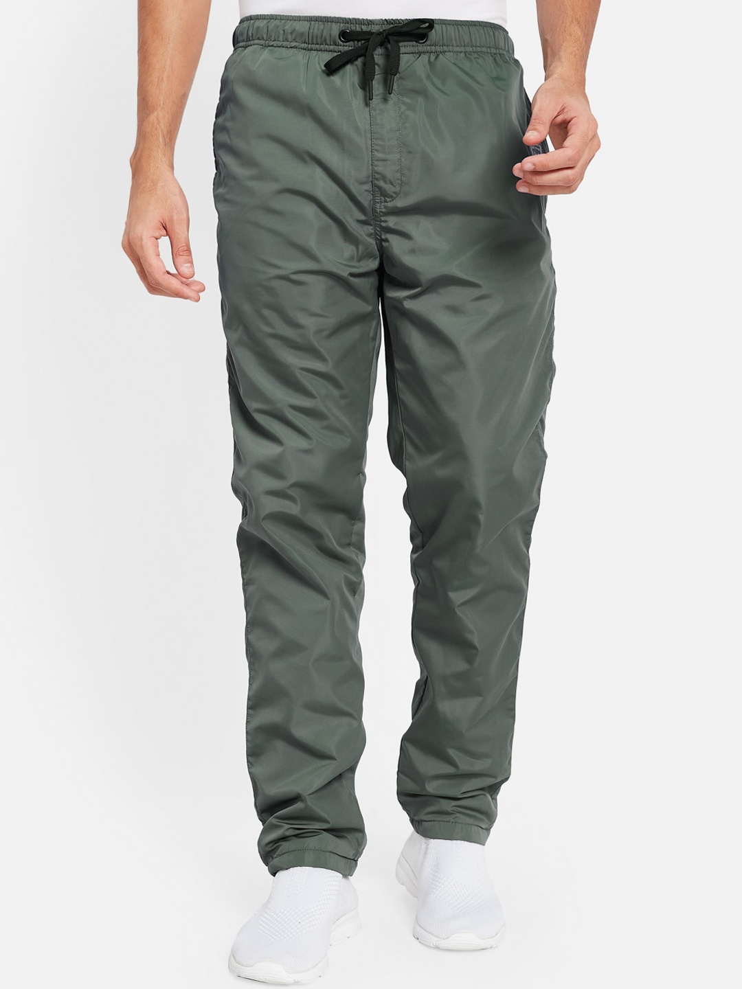 Octave Men Mid-Rise Track Pants, Olive
