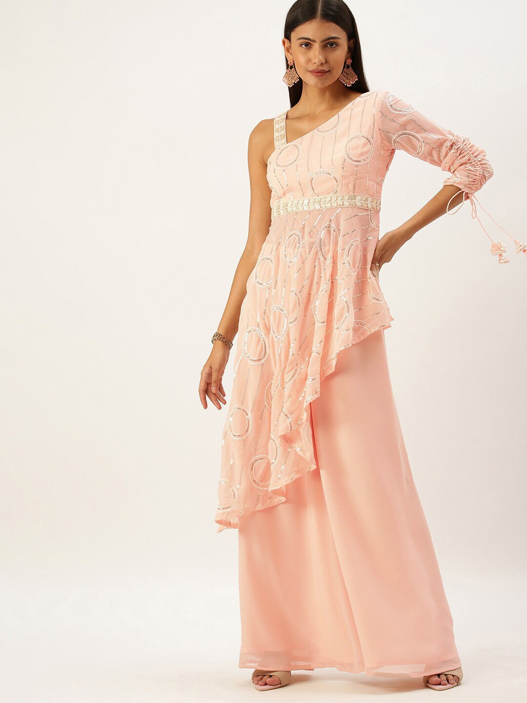 

Ethnovog Embroidered A-Line Kurta, Pink