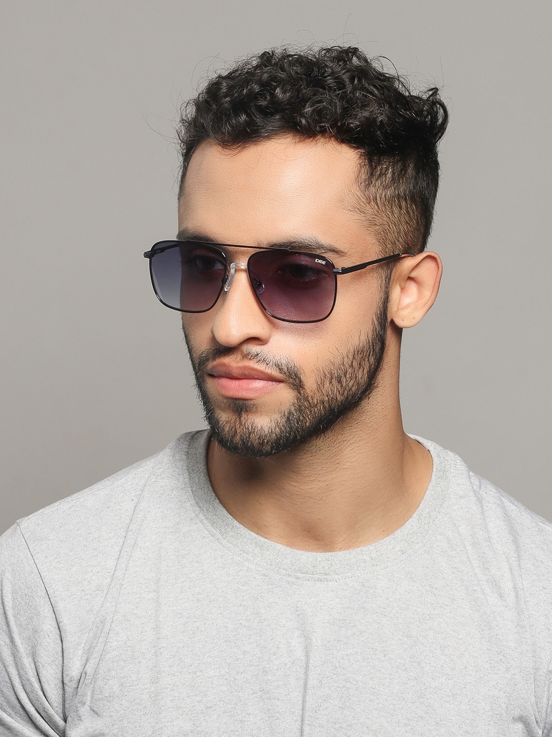 

IDEE Men Rectangle Sunglasses With UV Protected Lens IDS2921C3SG, Blue