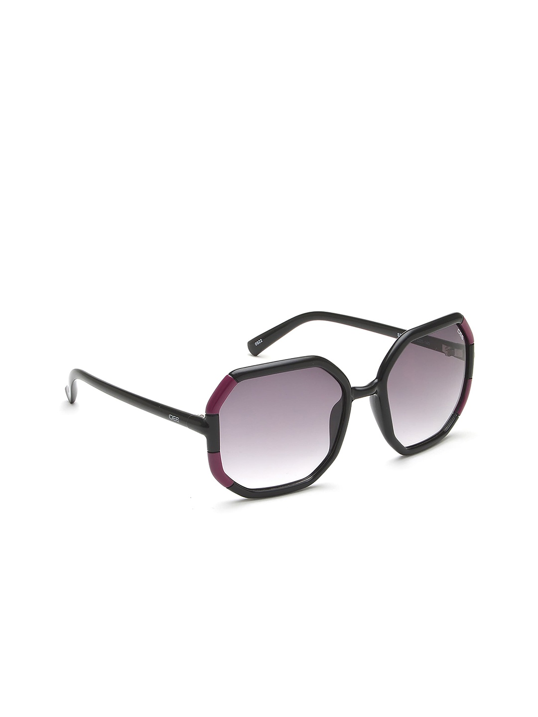 

IDEE Women Hexagon Sunglasses with UV Protected Lens IDS2907C1SG, Black