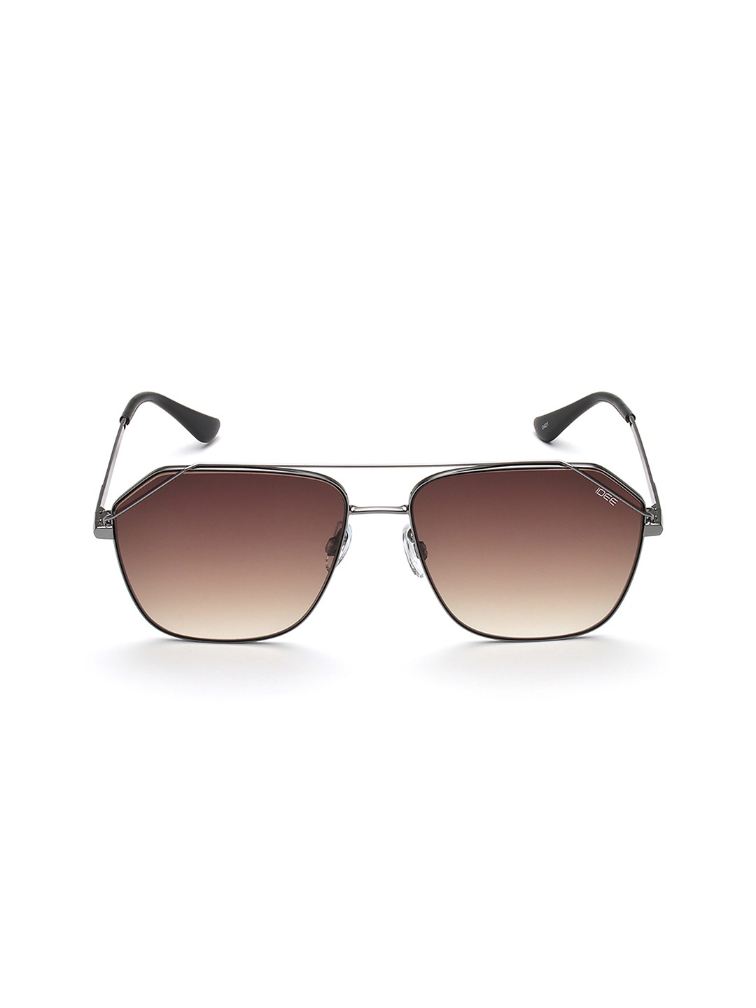 

IDEE Men Brown Lens & Gunmetal-Toned Square Sunglasses with UV Protected Lens